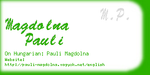 magdolna pauli business card